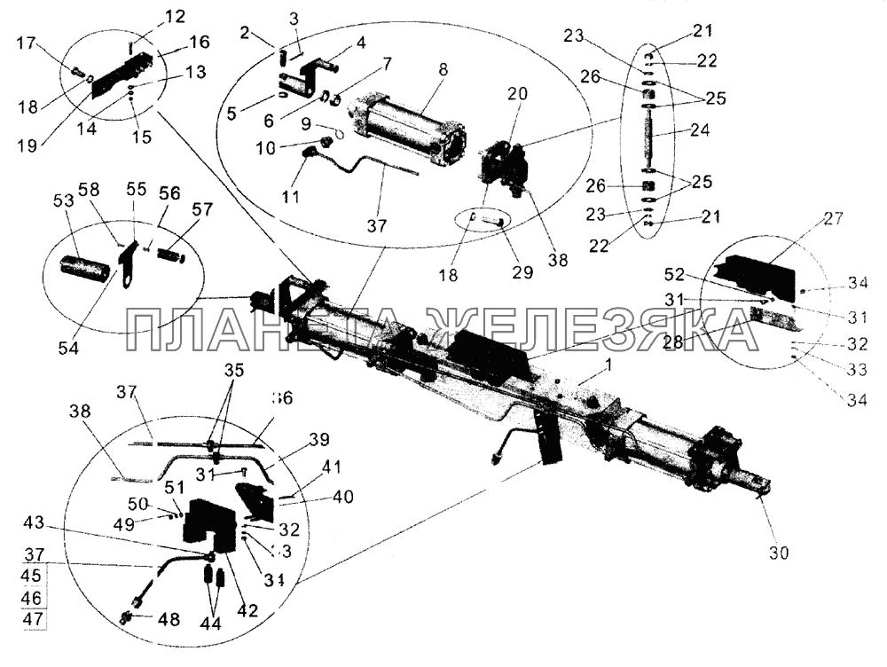 Привод дверей МАЗ-107